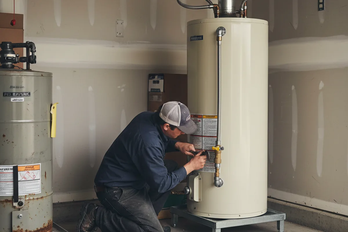 Water heater and shutoff valve replacement in Clyde