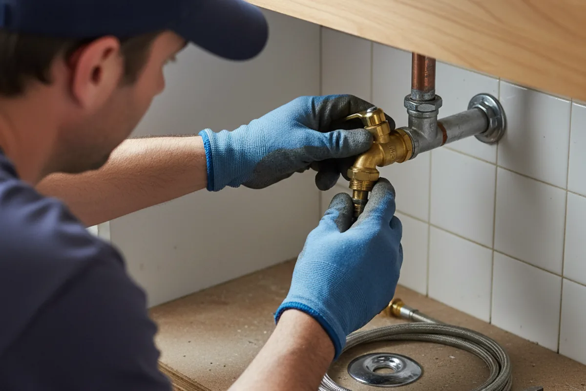 Shutoff valve and fitting work during Faucet and Fixture Repair in Clyde